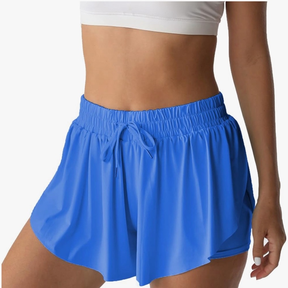 Blue butterfly shorts